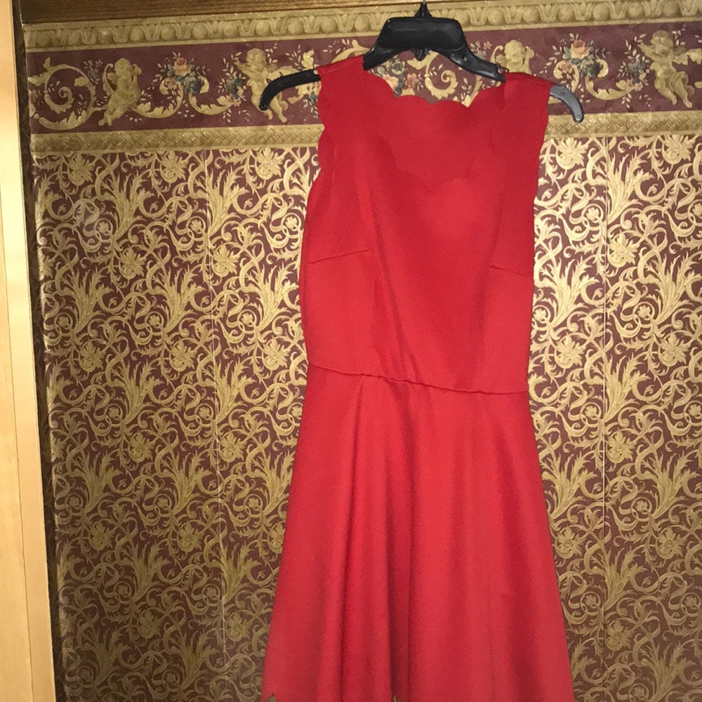 By & By red flair dress